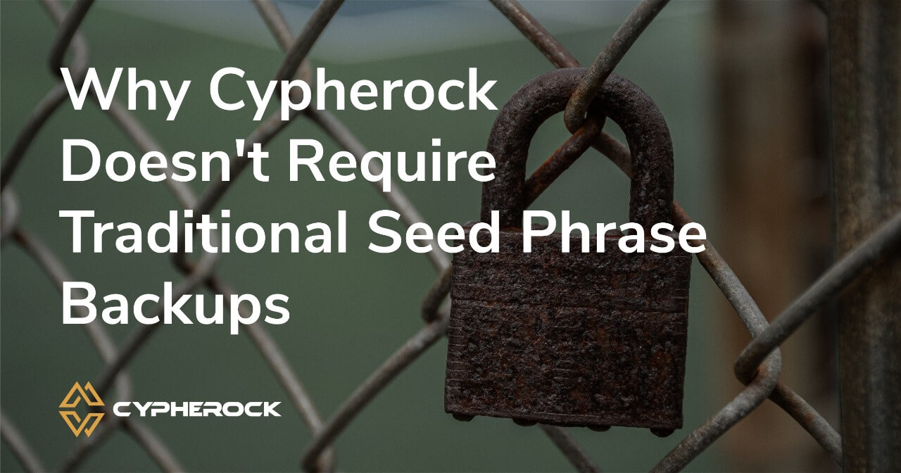 Cypherock eliminates traditional seed phrase backups