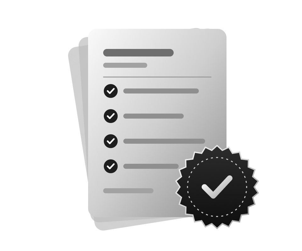Security audit report with a verified checkmark badge