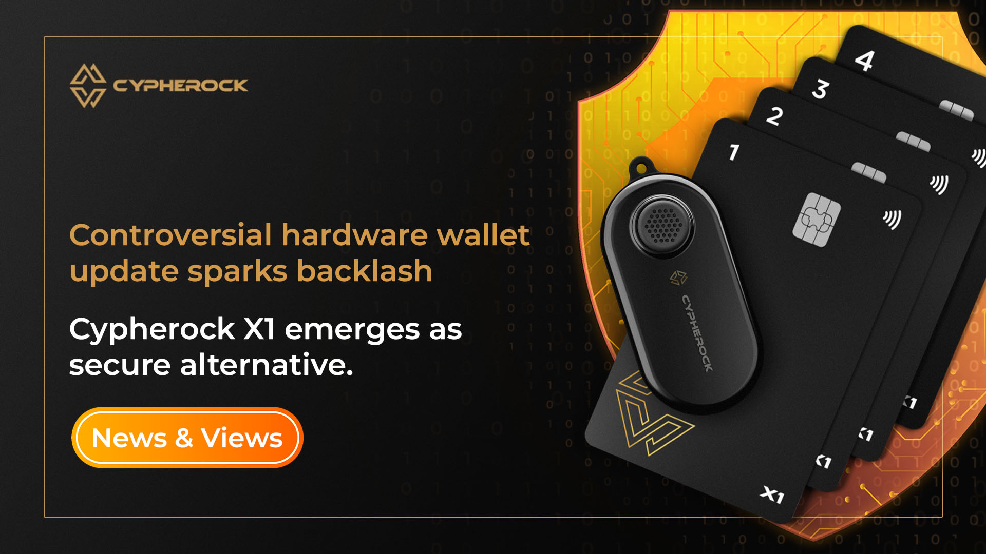 Hero image for Controversial hardware wallet update sparks backlash - Cypherock X1 emerges as secure alternative