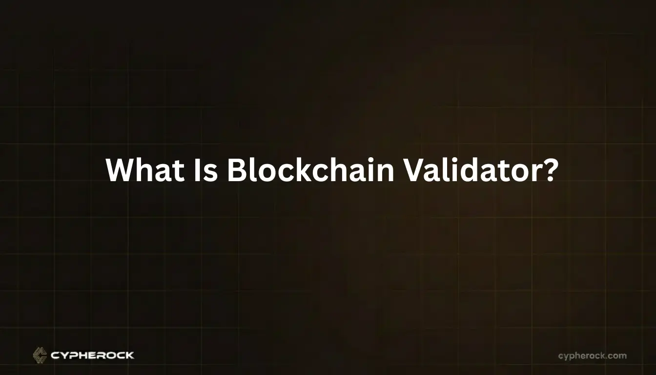What Is Blockchain Validator