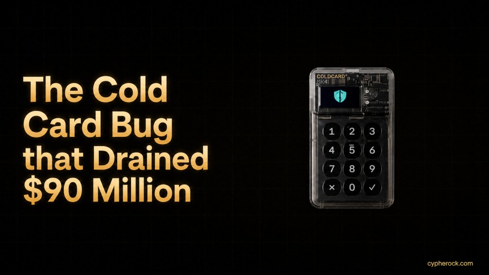 Coldcard hardware wallet showing compromised Bitcoin addresses from March 2021 firmware entropy bug